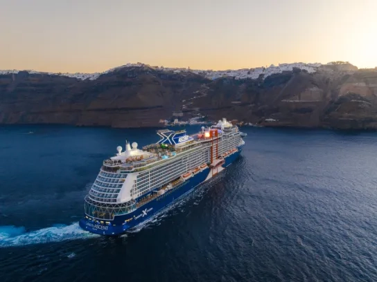 Celebrity Ascent Ship in Santorini