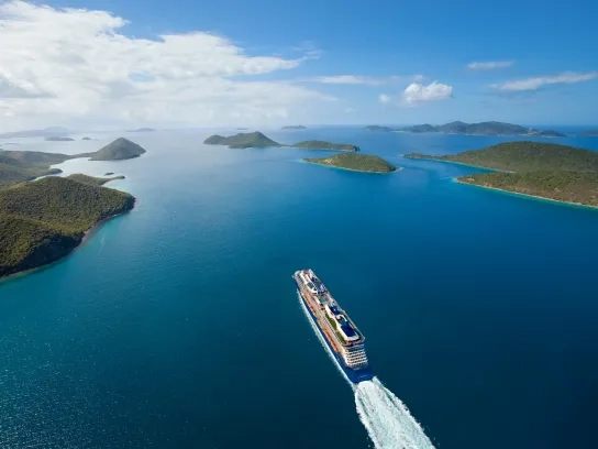 Aerial shot of Celebrity Eclipse