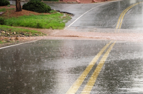 flooded street