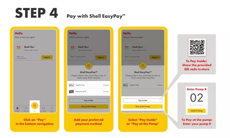 Step four to downloading the Shell app