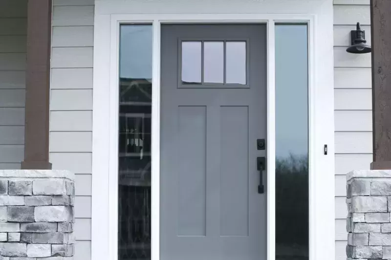 grey door