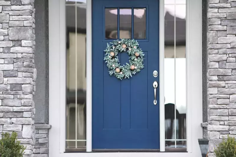 blue door