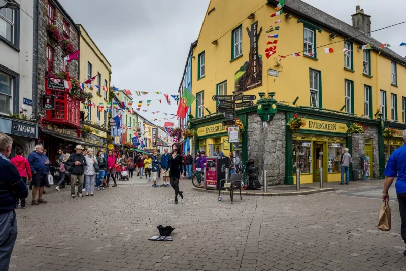 Girl is tap dancing in Galway