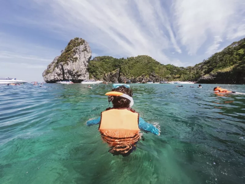 man in ocean