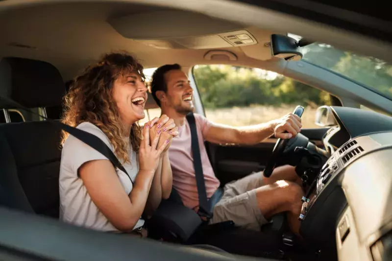 couple in car