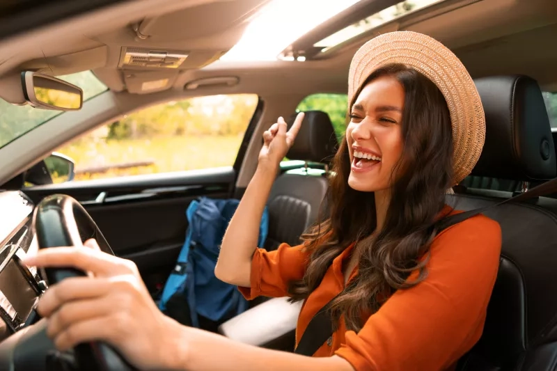 tourist in rental car