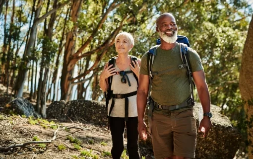 couples on a hike