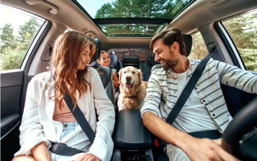 family on road trip