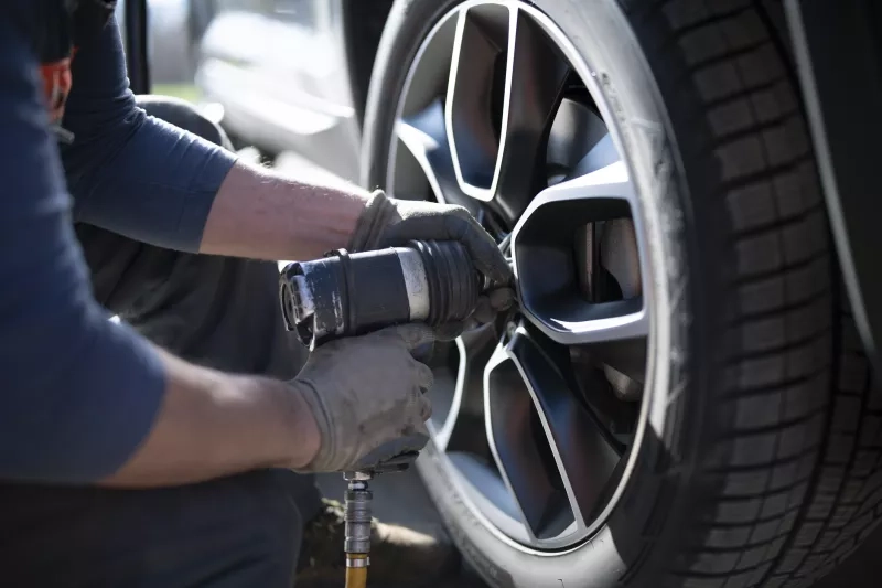 Close up of retorque tires