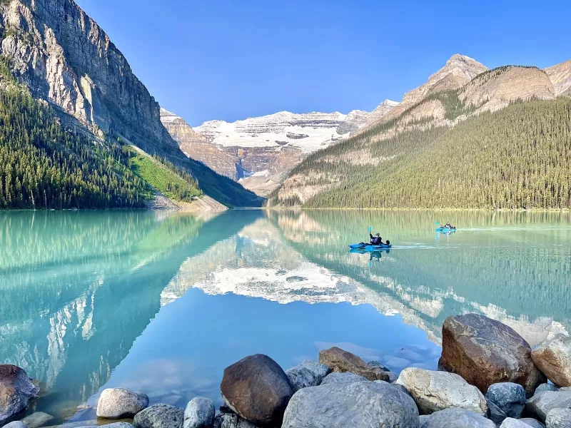 Kayaking on Lake Louise, Banff National Park