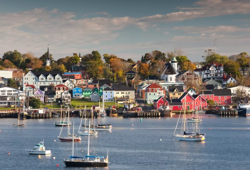 Waterfront view of Lunenburg Nova Scotia