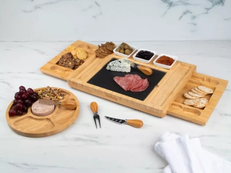 Smirly Bamboo Charcuterie Platter And Serving Tray