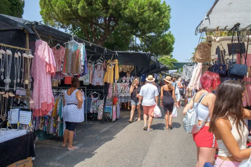 he colourful and busy Puerto Banus street market