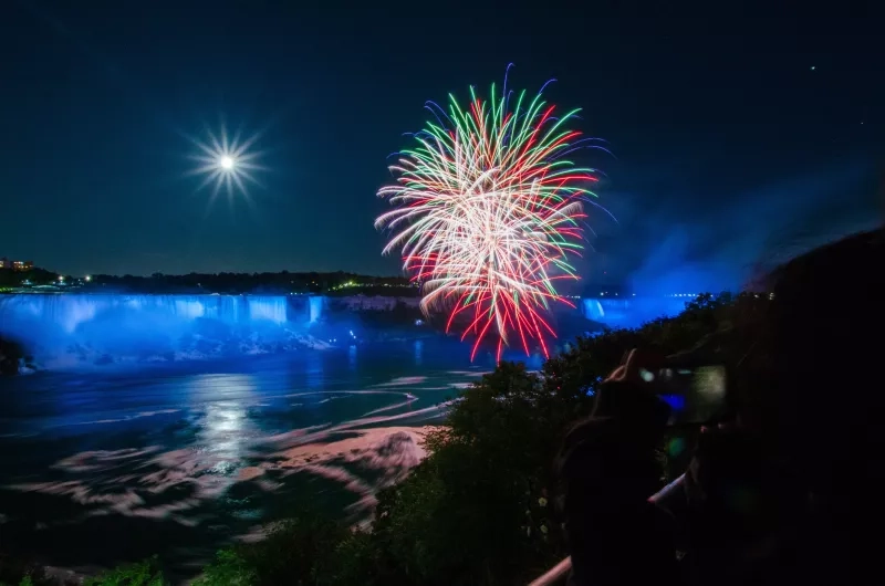 Fireworks at Niagara Falls