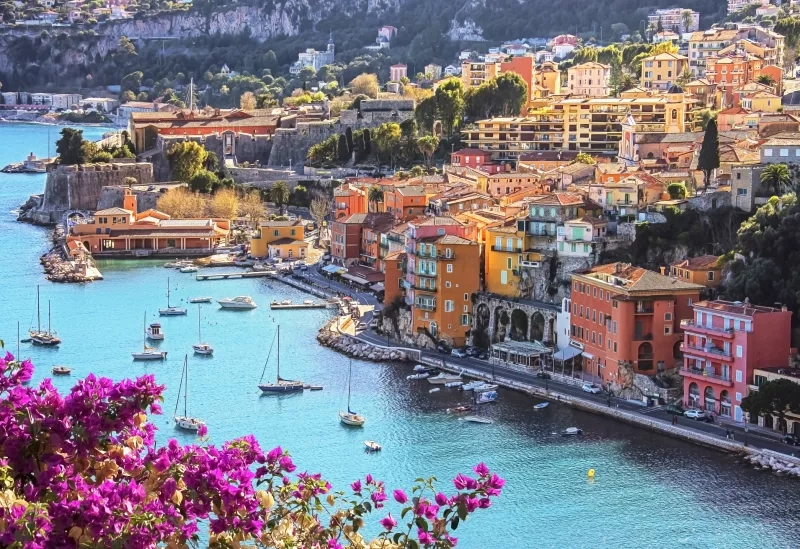 Villefranche-sur-mer village in France