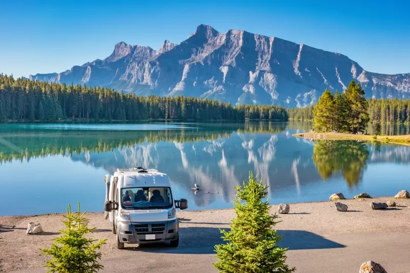 RV in Banff National Park, Alberta 