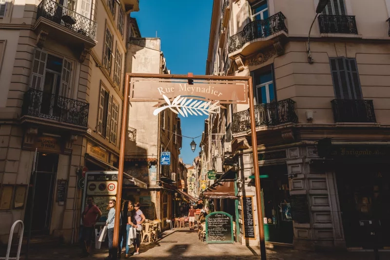 Rue meynadier market street at cannes