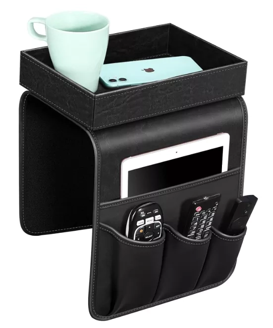 Sofa Remote Control Holder with Detachable Tray 