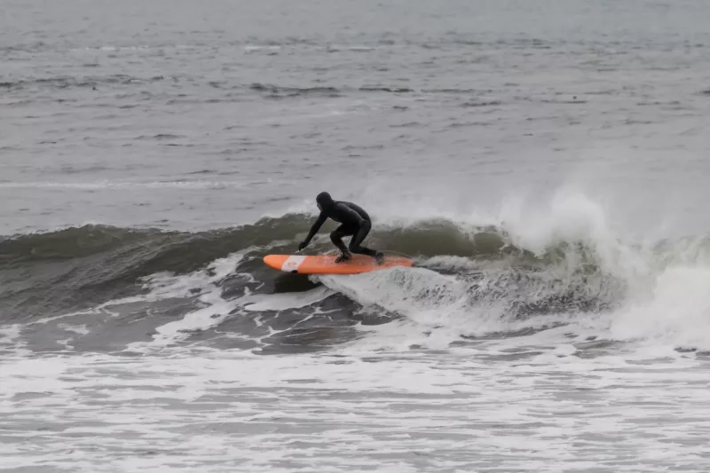 Surfing the waves at Jordan River