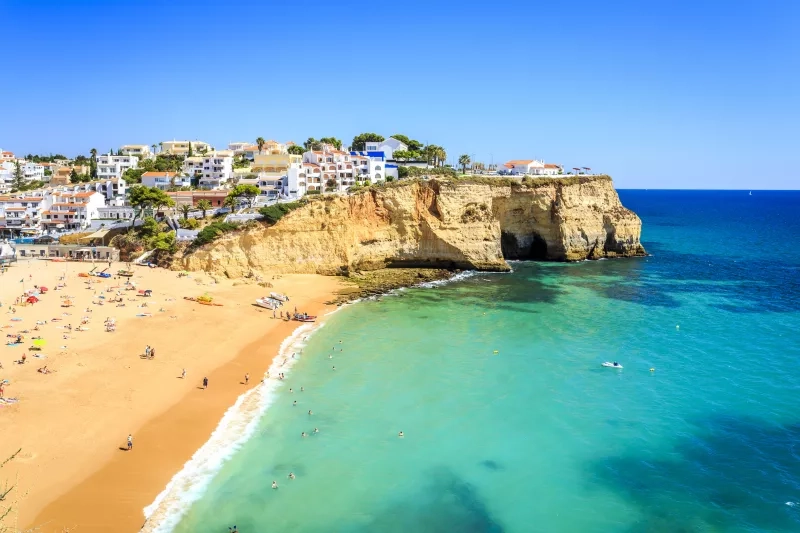 beach in Carvoeiro, Algarve, Portugal