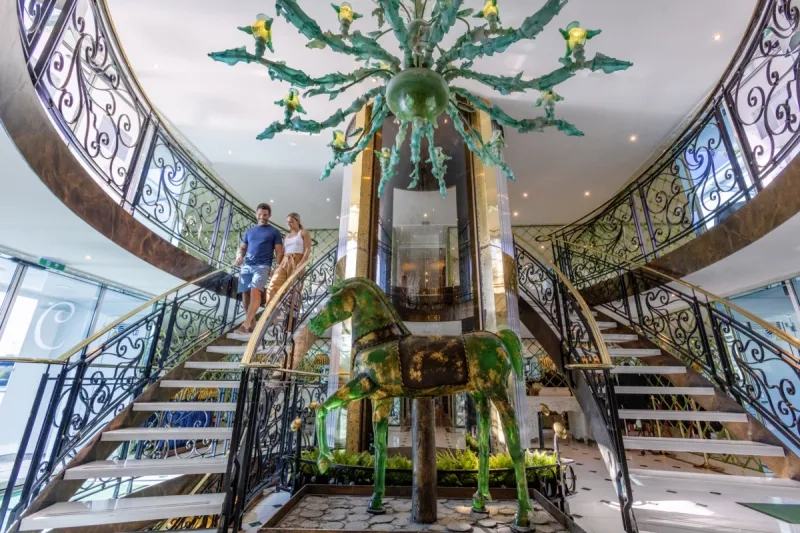 Uniworld lobby stairs