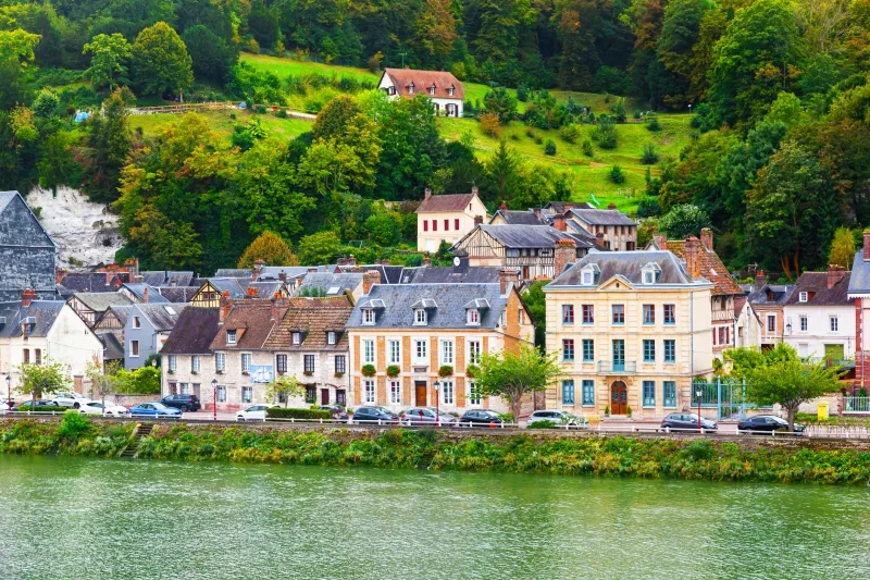The coast of the Seine River in France