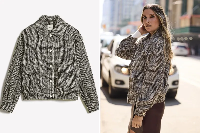 Tweed Bomber Jacket