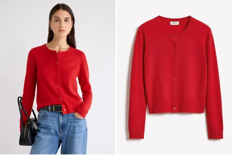 Merino Wool Button-Down Cardigan