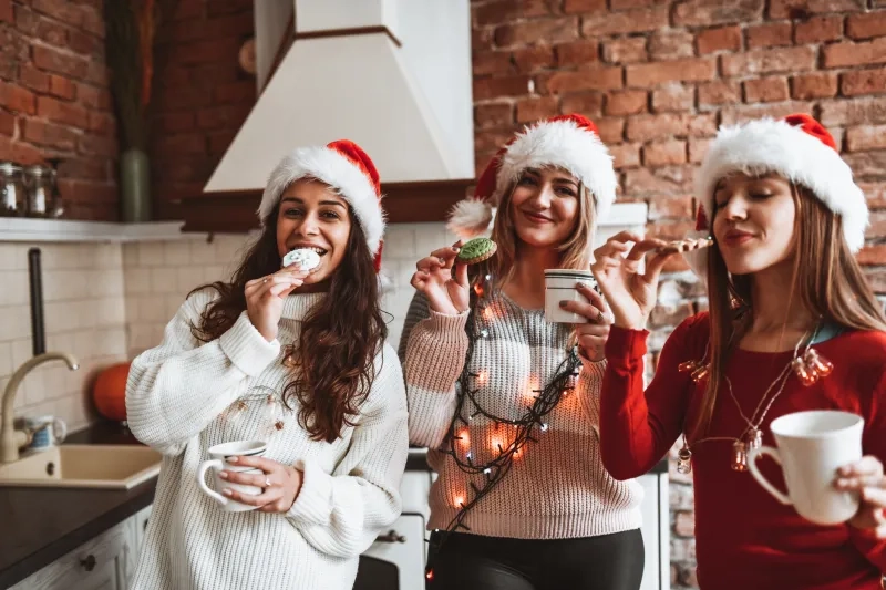 Females eating cookies