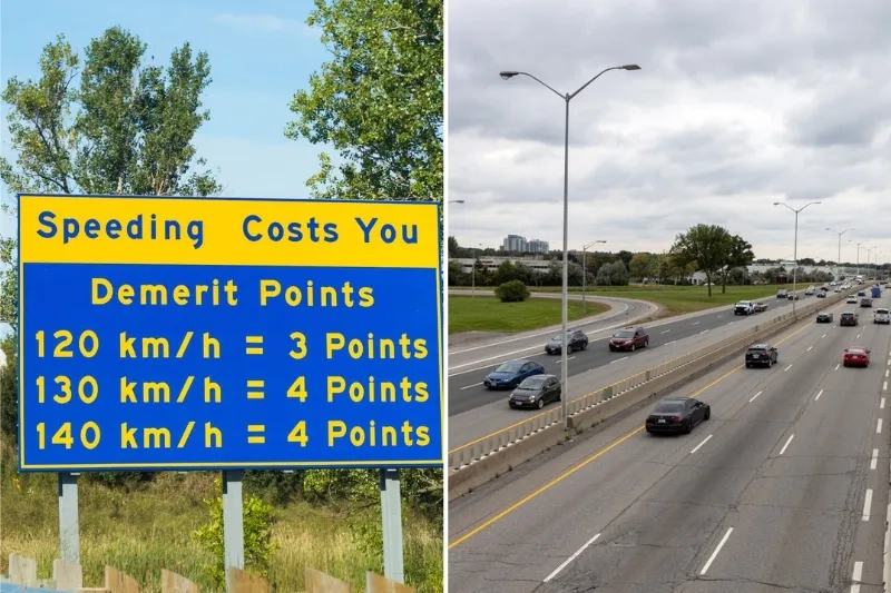 Cars on highway road in Ottawa