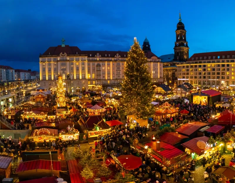 Christmas Market Striezelmarkt in Dresden, Germany