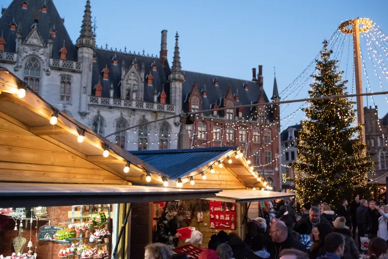 Christmas fair in Bruges, Belgium