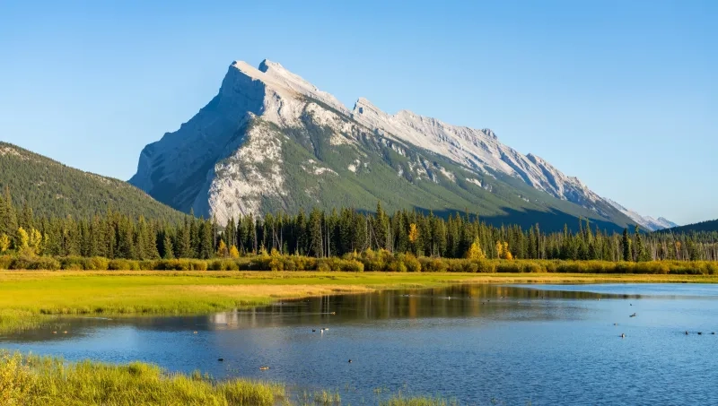 Vermilion Lakes and Mount Rundle