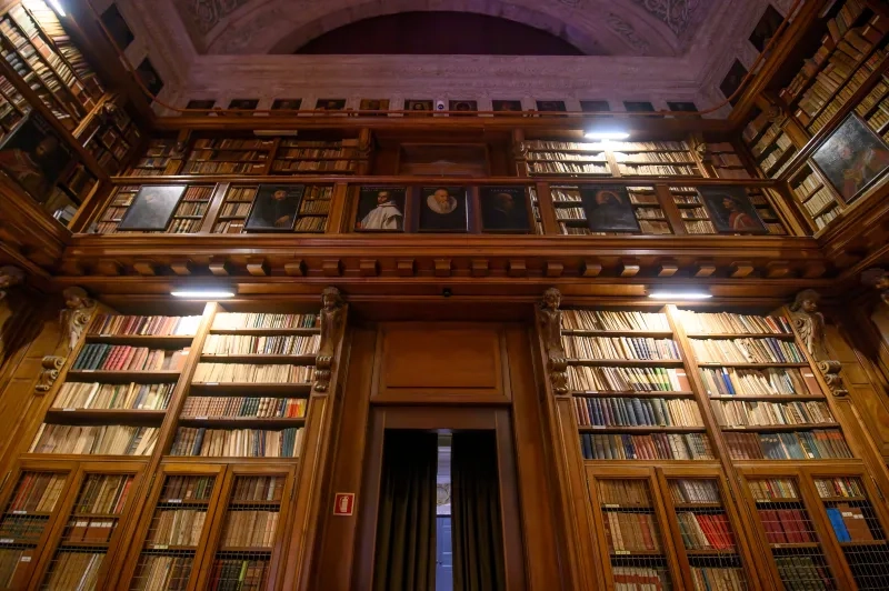 Interior of the Biblioteca and Pinacoteca Ambrosiana