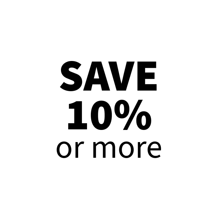 Save 10% or more