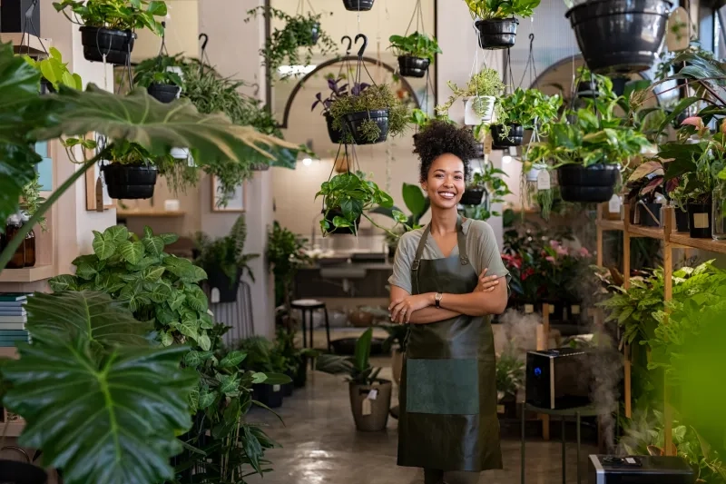 staff in plant store