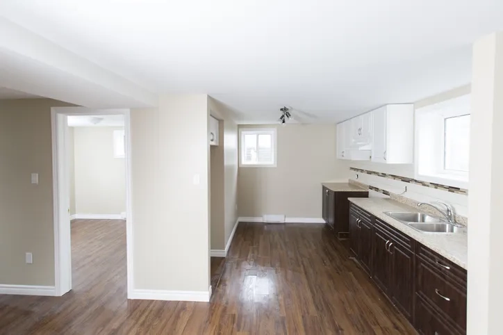 basement apartment, view of kitchen