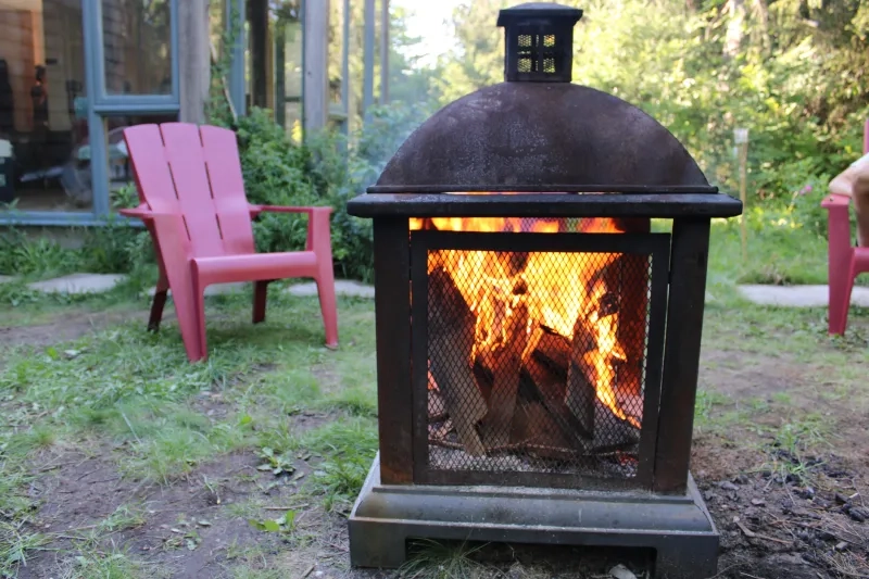 Fire pit at a cottage