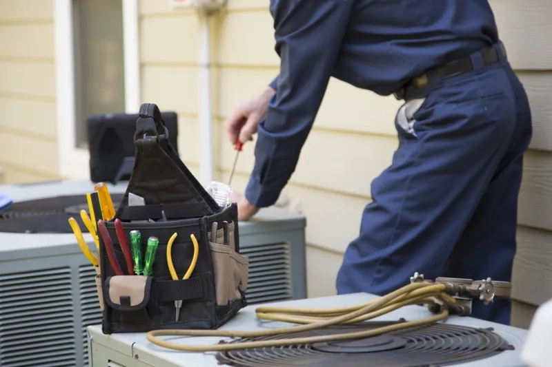 Technician services outside AC units