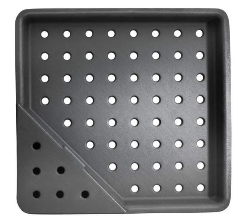 Cast iron charcoal and smoker tray 
