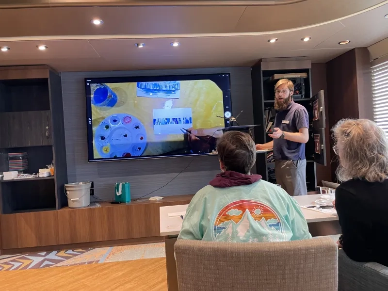 art class on Holland America Line