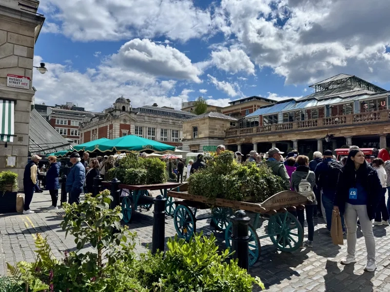 Crowd of people in Covent garden