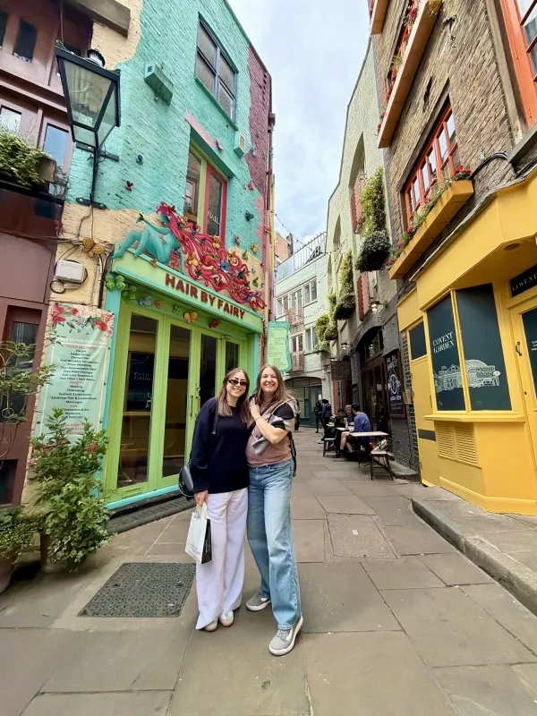 Two women in Covent Garden