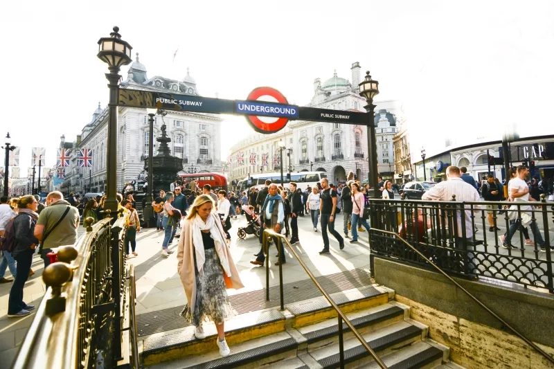 Piccadilly Circus underground station, London