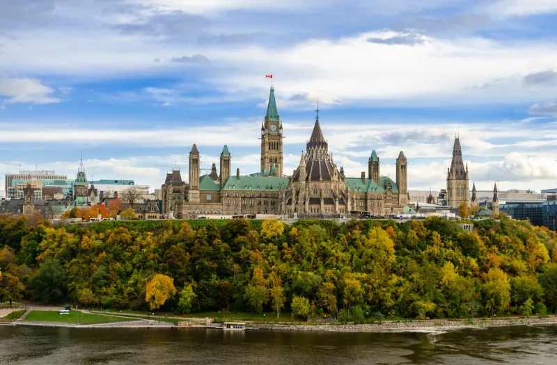 Ottawa Parliament building in fall
