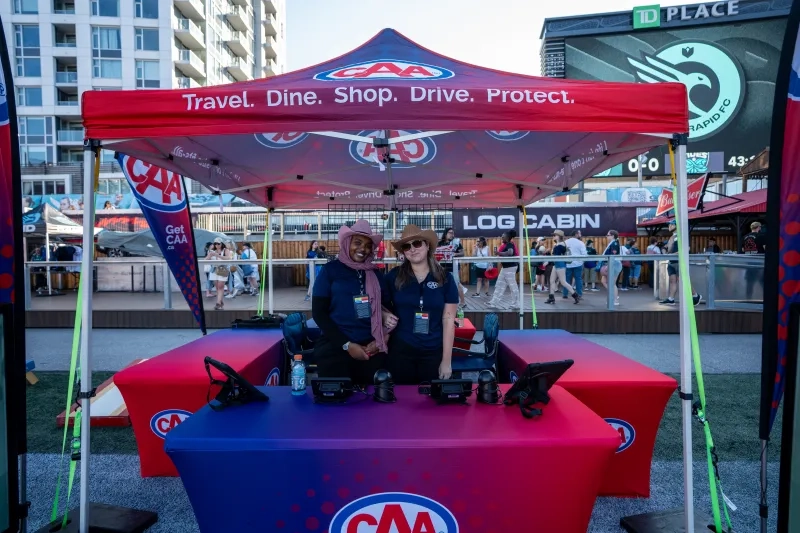 CAA kiosk at Ottawa Rapid FC game
