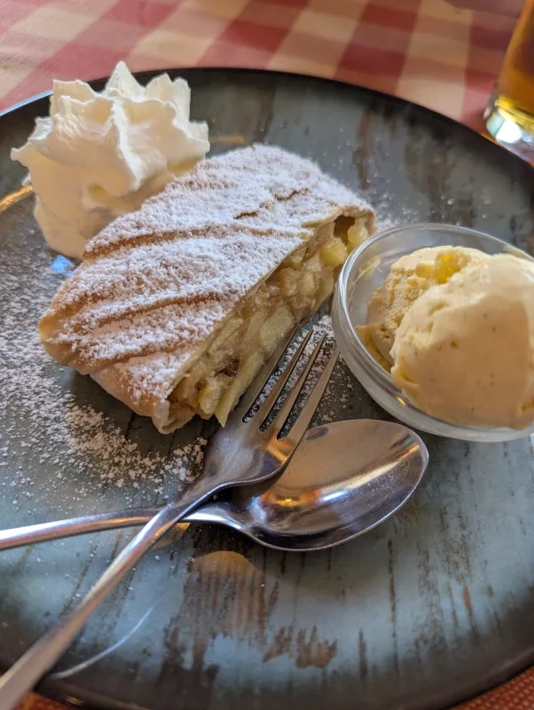 Apple strudel in Vienna