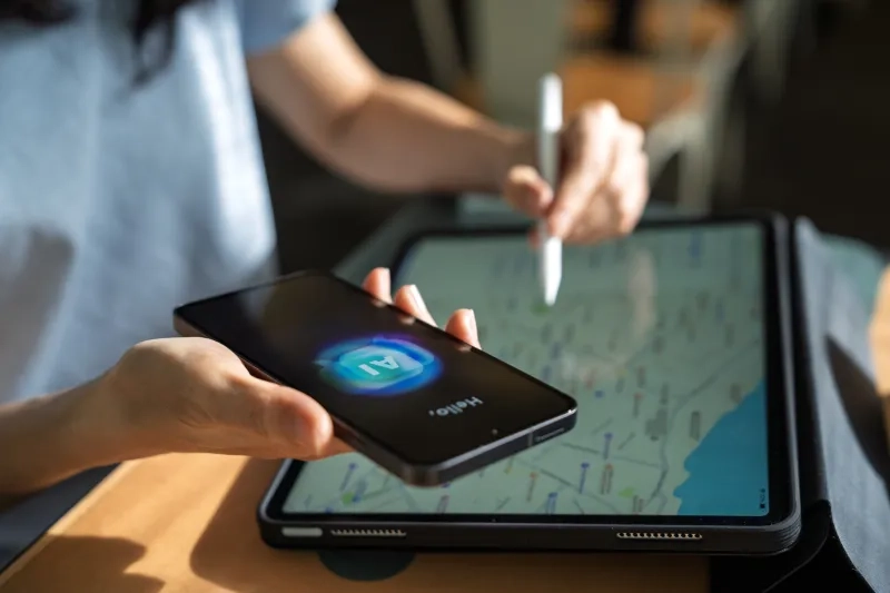 Planning Trip with AI Chatbot on Smartphone