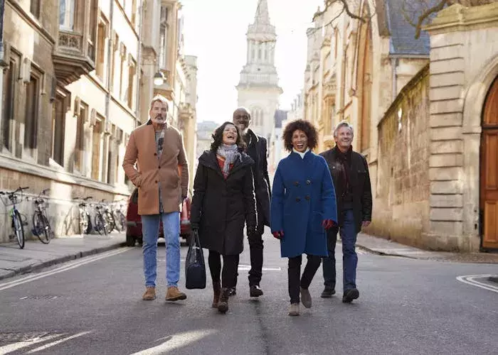 Group of adults travelling together