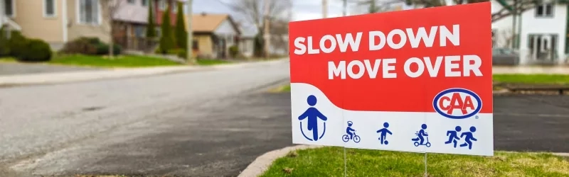 Lawn Sign Slow Down Move Over Hero